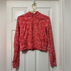 Lululemon its rulu run cropped half zip